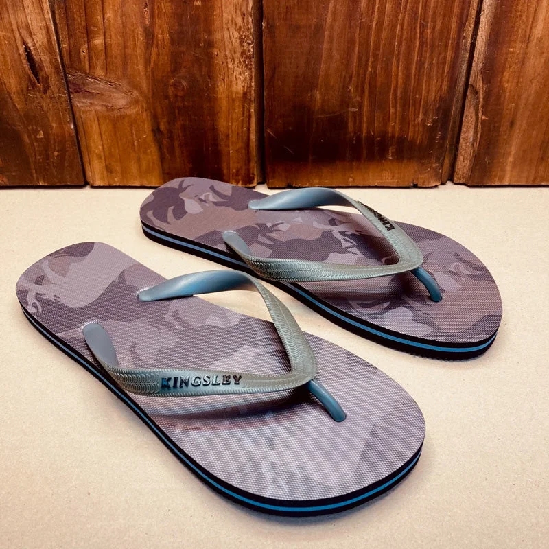 Men's sandals with a removable insole for cleaning Kingsley Heath T Camo Nguni Print Flip Flop Fatigue/Black/Black/Camo/Black Men's sandals with a removable insole for cleaning Kingsley Heath T Camo Nguni Print Flip Flop Fatigue/Black/Black/Camo/Black