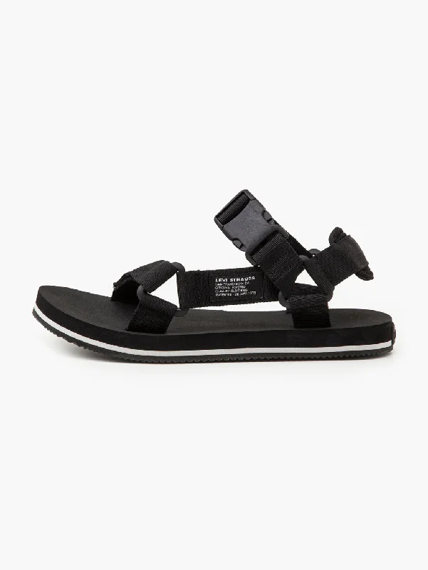 Waterproof men's sandals for water activities Men's Black Solid Sandals