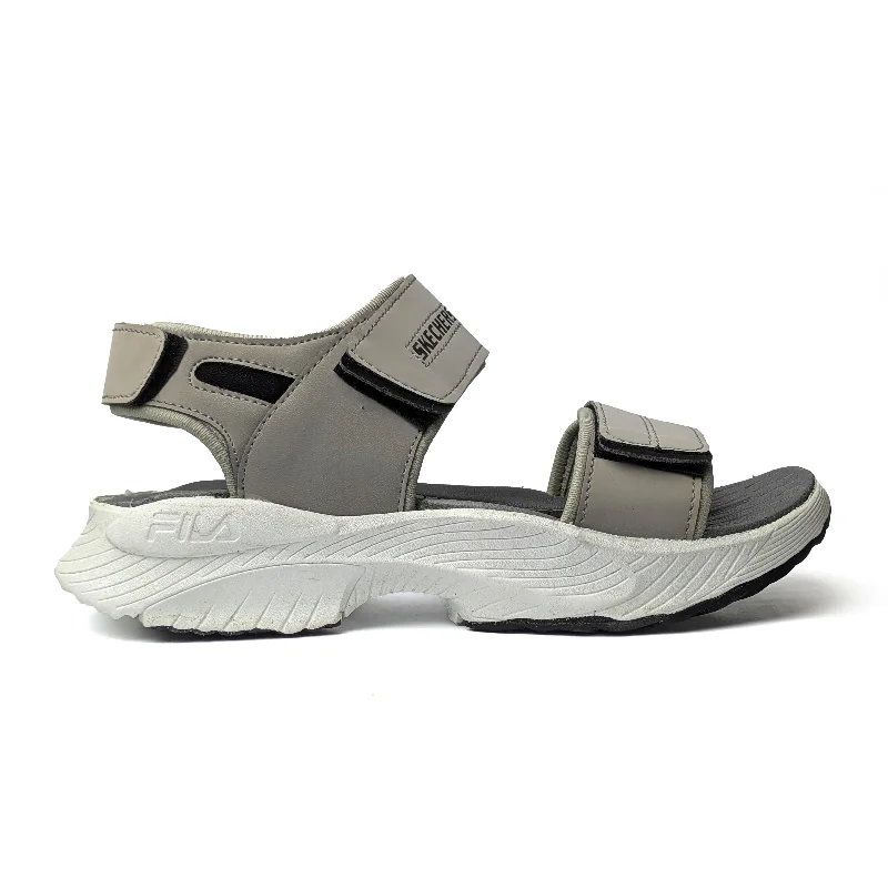 Men's sandals with a wide strap for support Grey Casual Sandal