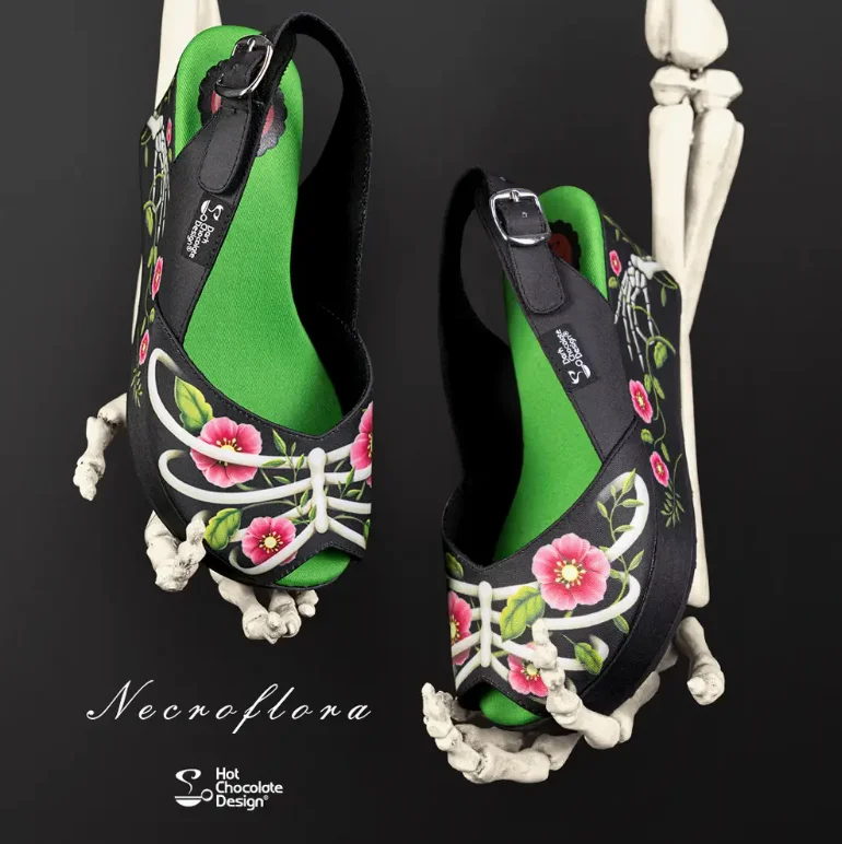 Flip - flop style men's sandals for beach wear Hot Chocolate Chocolaticas® Necroflora Women's Sandal Flip - flop style men's sandals for beach wear Hot Chocolate Chocolaticas® Necroflora Women's Sandal