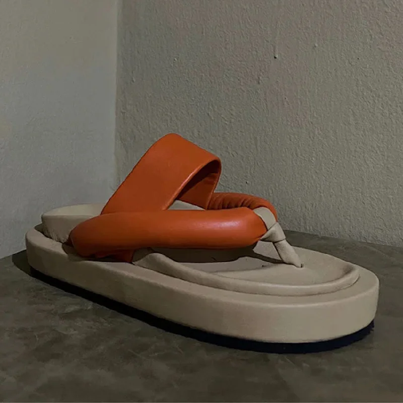 Men's sandals with a toe post design kkerelé Bob Double-Toned Leather Wrapped Sandals Men's sandals with a toe post design kkerelé Bob Double-Toned Leather Wrapped Sandals