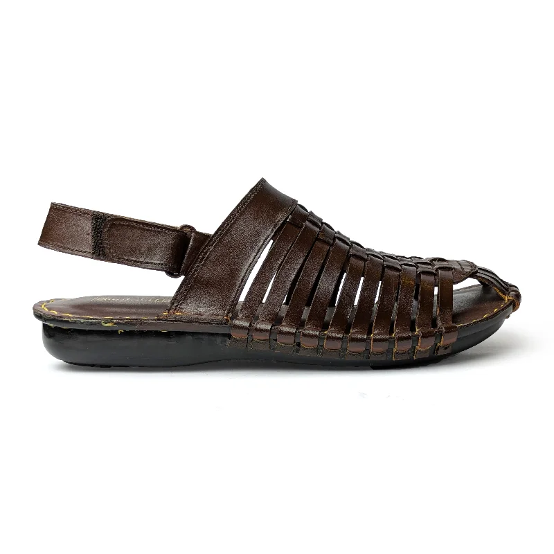 Men's sandals with a removable insole for cleaning Brown Casual Sandal
