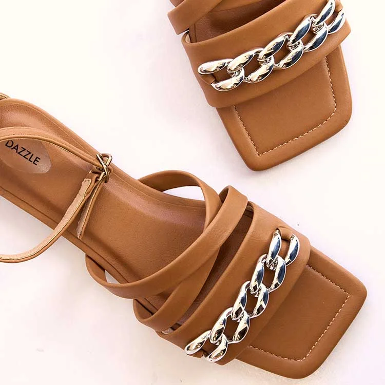 Men's leather sandals with an adjustable strap Trove