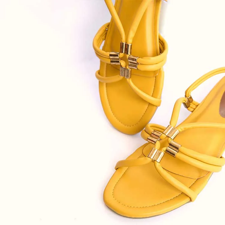 Men's sandals with a durable outer sole Fable (Mustard)