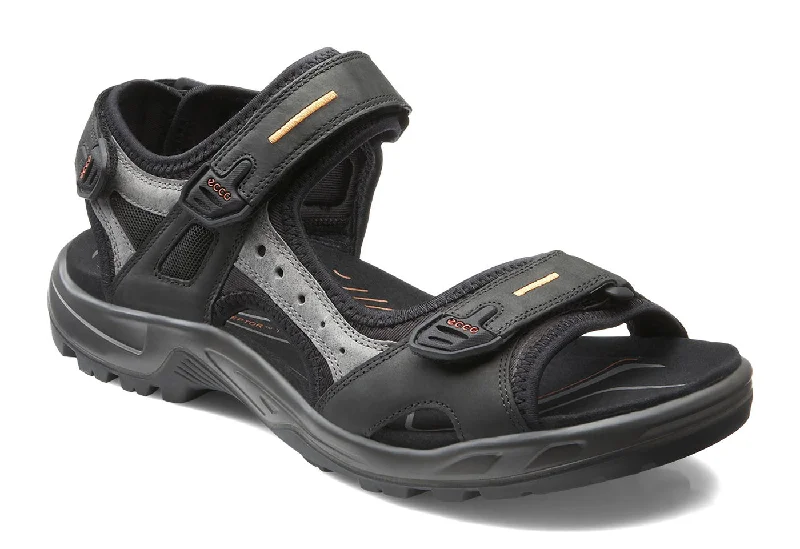 Men's sandals with a padded heel Ecco men's 069564-50034 Yucatan sandal black/mole/black Men's sandals with a padded heel Ecco men's 069564-50034 Yucatan sandal black/mole/black