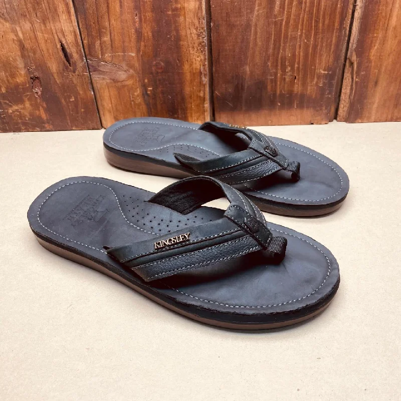 Men's sandals with a toe post design Kingsley Heath L Legend Trim Sandal Black/Brass/Black Men's sandals with a toe post design Kingsley Heath L Legend Trim Sandal Black/Brass/Black