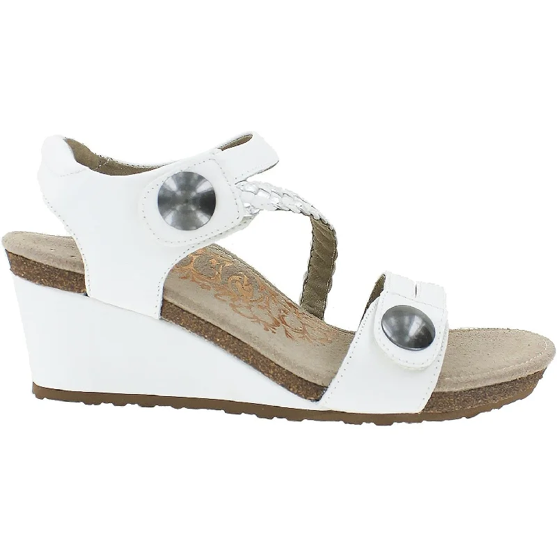 Men's sandals with a toe post designWomen's Aetrex Naya White Leather