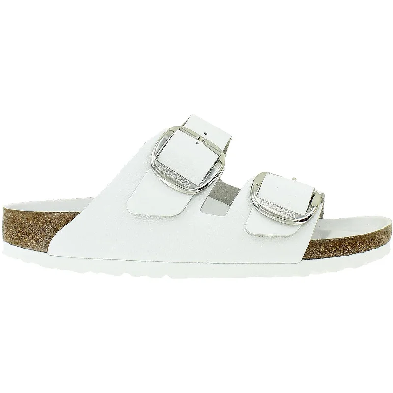 Flip - flop style men's sandals for beach wearWomen's Birkenstock Arizona Big Buckle White Smooth Leather