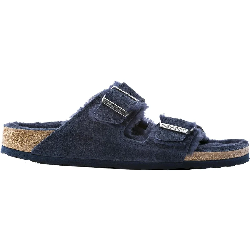 Men's sandals with a padded heelWomen's Birkenstock Arizona Shearling Night Suede
