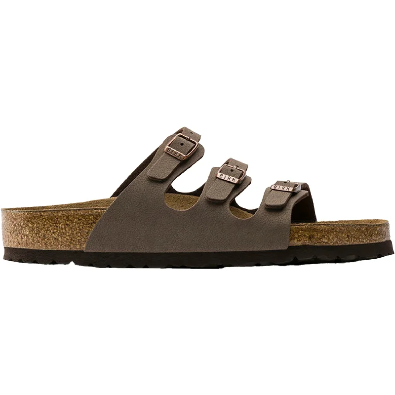 Men's sandals with a decorative buckle or charmWomen's Birkenstock Florida Tobacco Oiled Leather