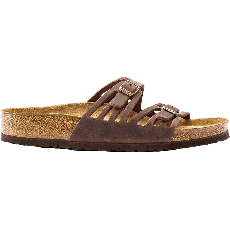 Men's sandals with a buckle closureWomen's Birkenstock Granada Soft Footbed Habana Oiled Leather