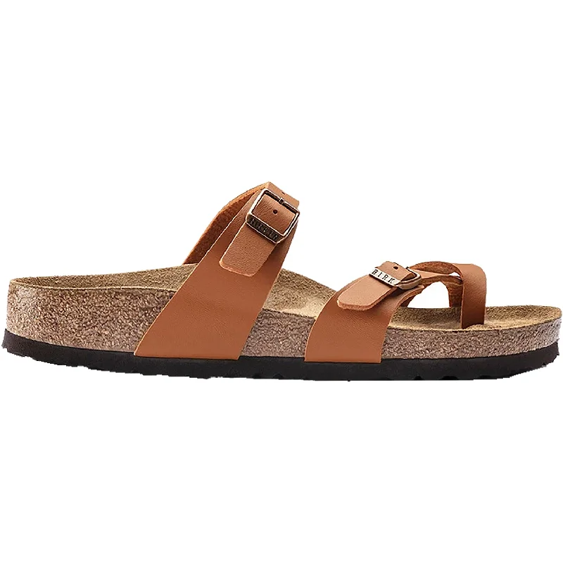 Men's sandals with a stretchy strap for a better fitWomen's Birkenstock Mayari Ginger Brown Birko-Flor