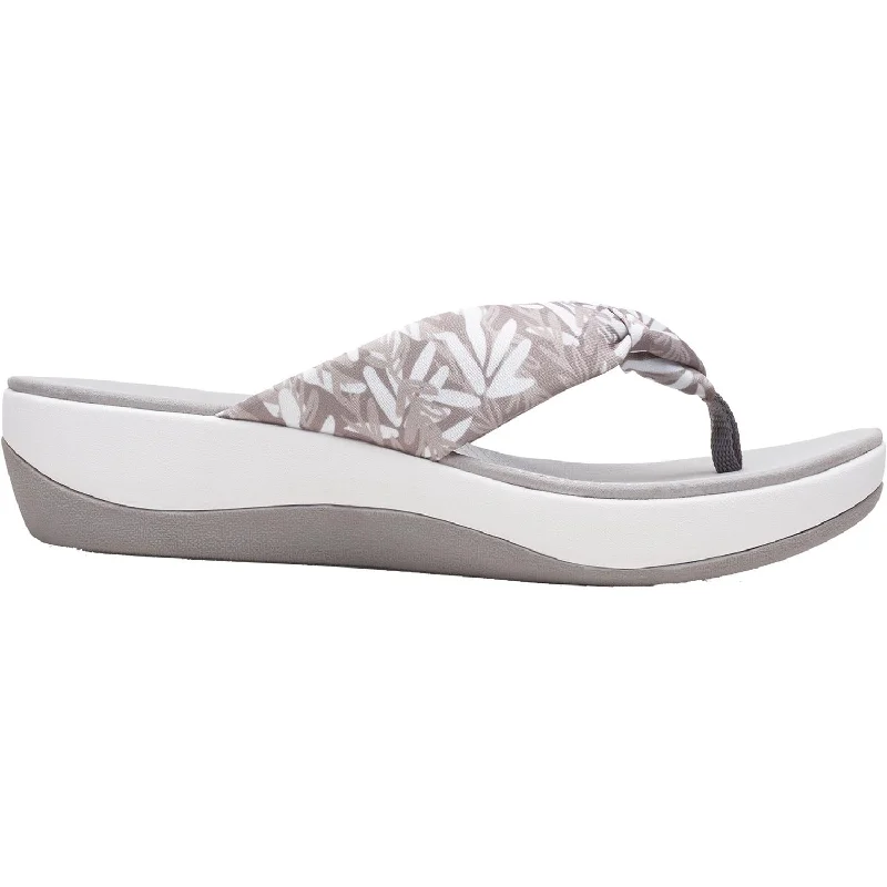 Flip - flop style men's sandals for beach wearWomen's Clarks Cloudsteppers Arla Glison Grey Floral Fabric