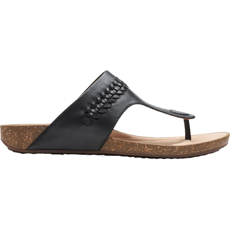 Men's sandals with a stretchy strap for a better fitWomen's Clarks Un Perri Vibe Black Leather