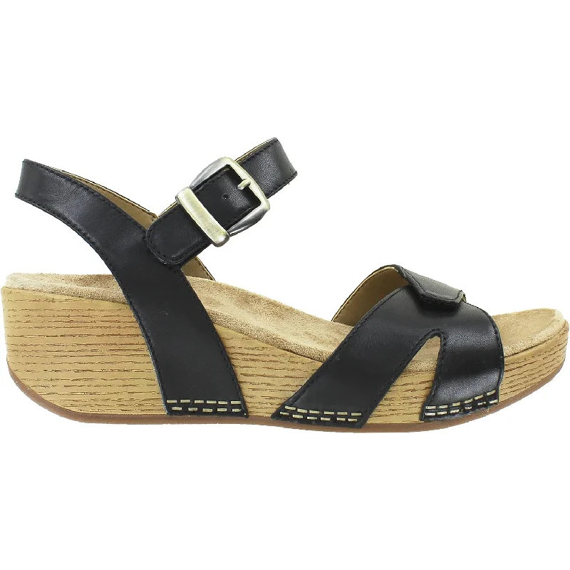 Men's sandals with a toe post designWomen's Dansko Laurie Black Burnished Calf Leather