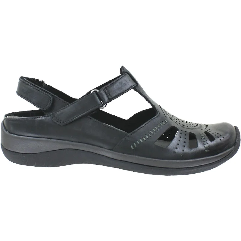 Men's sandals with a padded heelWomen's Earth Curie Black Leather