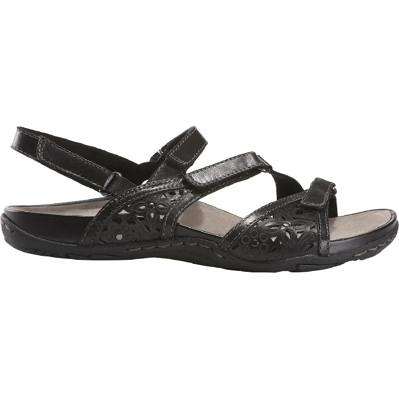 Men's sandals with a cushioned footbedWomen's Earth Maui Black Leather