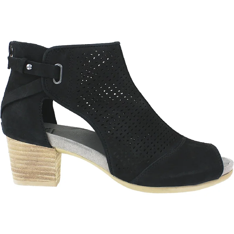 Men's leather sandals with an adjustable strapWomen's Earth Sahara Black Suede