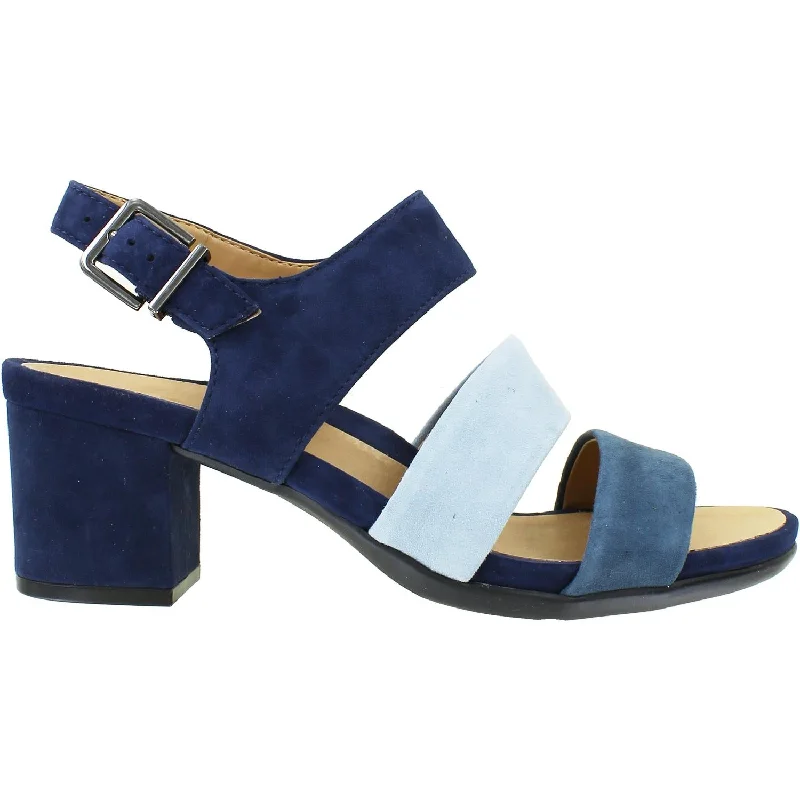 Men's sandals with a perforated leather upper for ventilationWomen's Earth Tierra Dark Indigo Suede