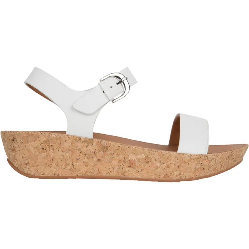 Waterproof men's sandals for water activitiesWomen's Fit Flop Bon II Back Strap White Leather