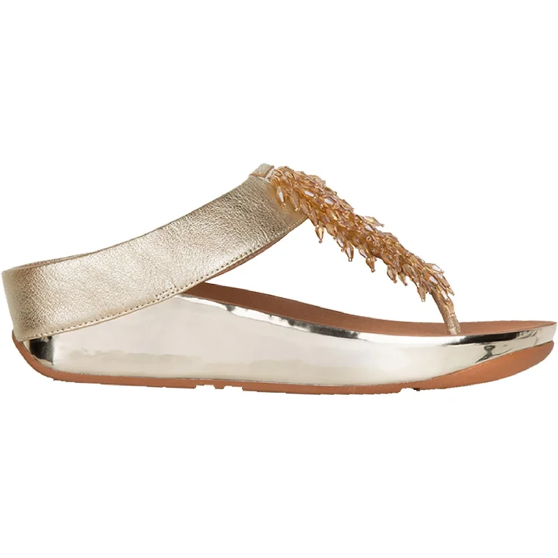 Men's sandals with a contrast stitching detailWomen's Fit Flop Rumba Gold