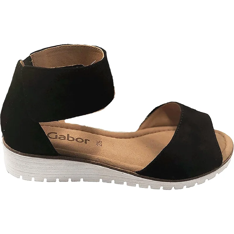 Men's sandals with a leather lining for comfortWomen's Gabor 84.570.17 Black Nubuck