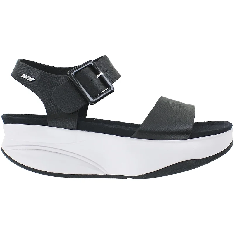 Men's sandals with a cushioned footbedWomen's MBT Manni 2 Black Leather