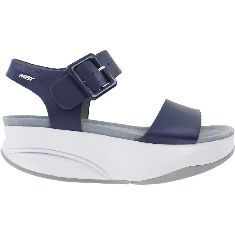 Men's sandals with a perforated leather upper for ventilationWomen's MBT Manni 2 Dark Navy Leather