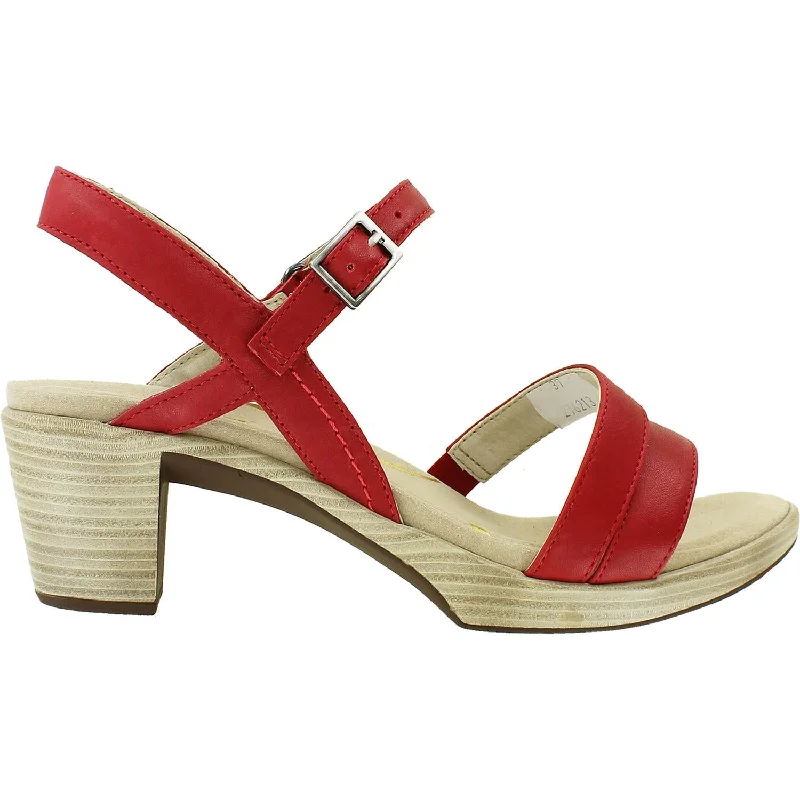 Men's sandals in a neutral color like black or brownWomen's Naot Bounty Kiss Red Leather