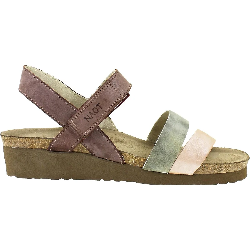 Men's sandals with a shock - absorbing insoleWomen's Naot Kayla Plum/Beige/Nude Leather