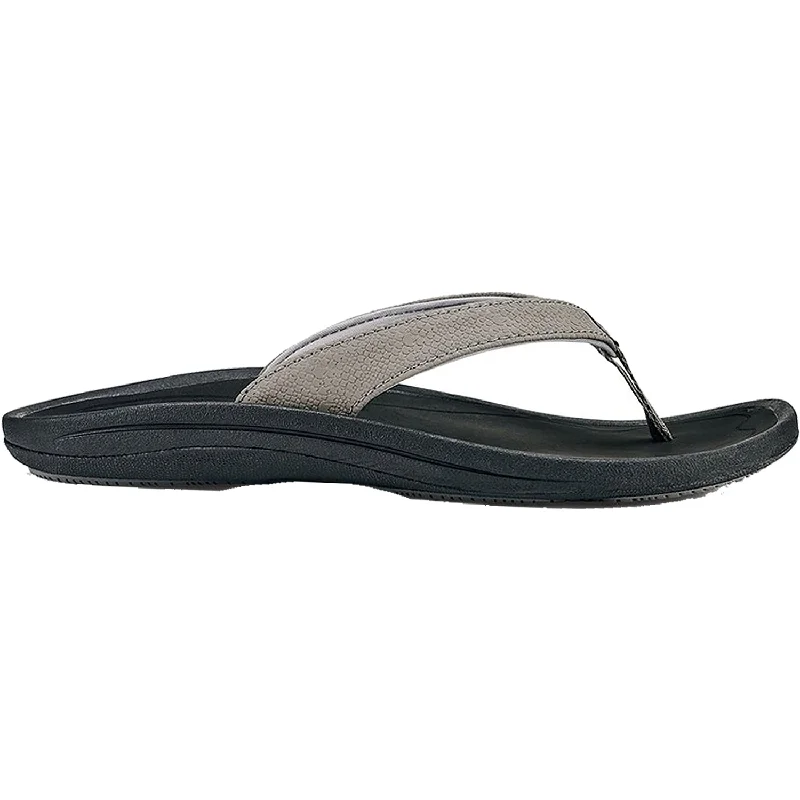 Waterproof men's sandals for water activitiesWomen's OluKai Kulapa Kai Fog/Black Synthetic