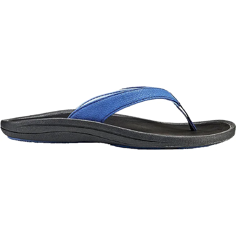 Men's sandals with a leather lining for comfortWomen's OluKai Kulapa Kai Navy/Black Synthetic