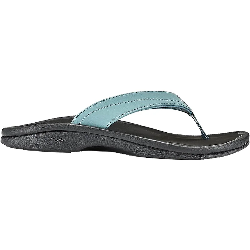 Men's sandals with a contrast stitching detailWomen's OluKai Ohana Dusk/Black Synthetic