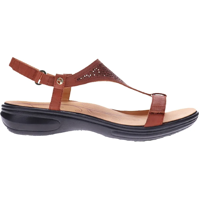 Men's sandals with a flexible sole for easy movementWomen's Revere Santa Fe Cognac Leather