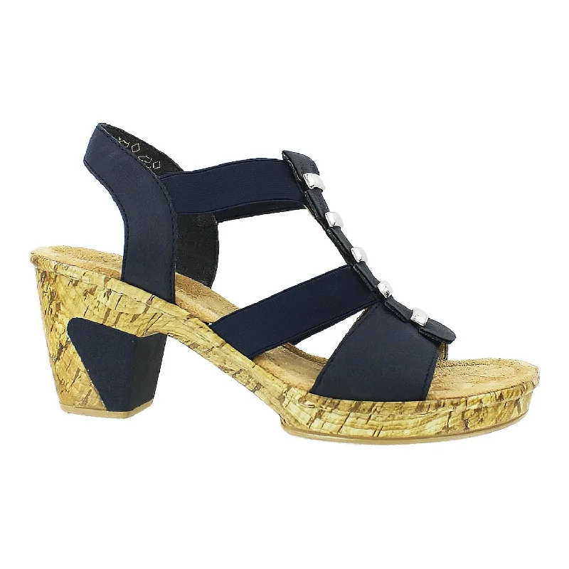 Men's sandals with a flexible sole for easy movementWomen's Rieker 69792-14 Roberta 92 Pacific Synthetic