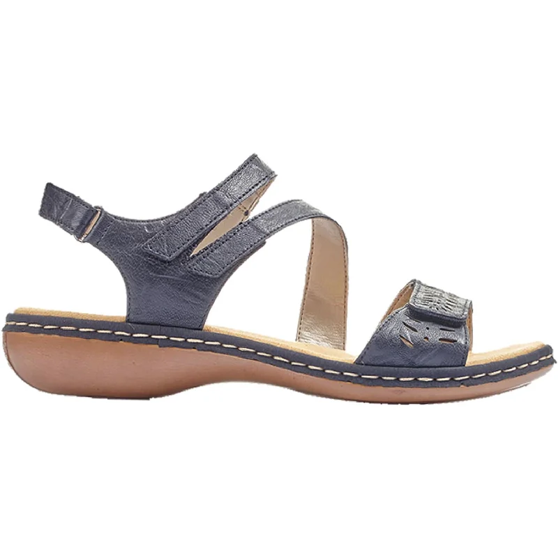 Men's sandals with a buckle closureWomen's Rieker 65977-14 Regina 77 Pazifik Leather