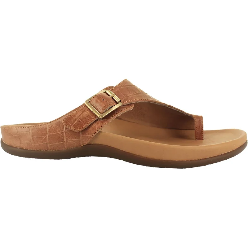 Flip - flop style men's sandals for beach wearWomen's Strive Java Woodsmoke Croc Leather