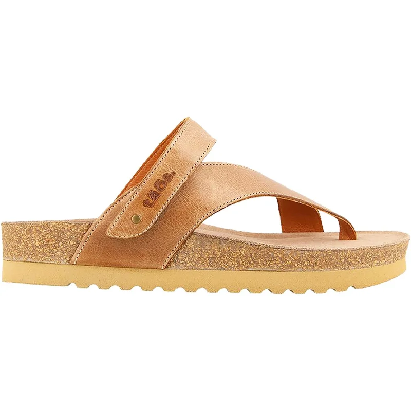 Men's sandals with a perforated leather upper for ventilationWomen's Taos Lola Tan Leather