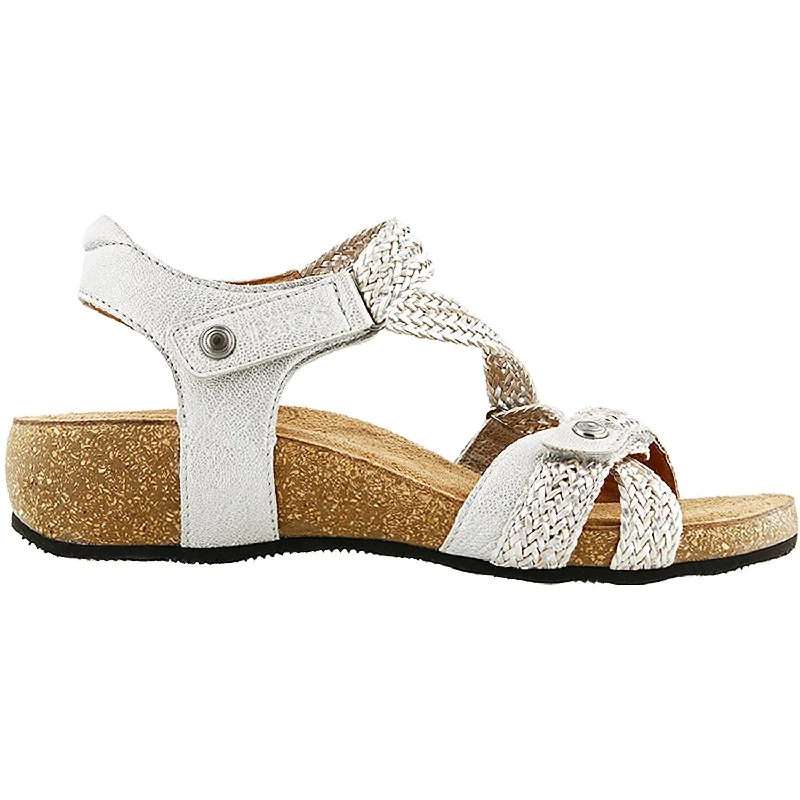 Men's sandals with a leather lining for comfortWomen's Taos Trulie Silver Leather