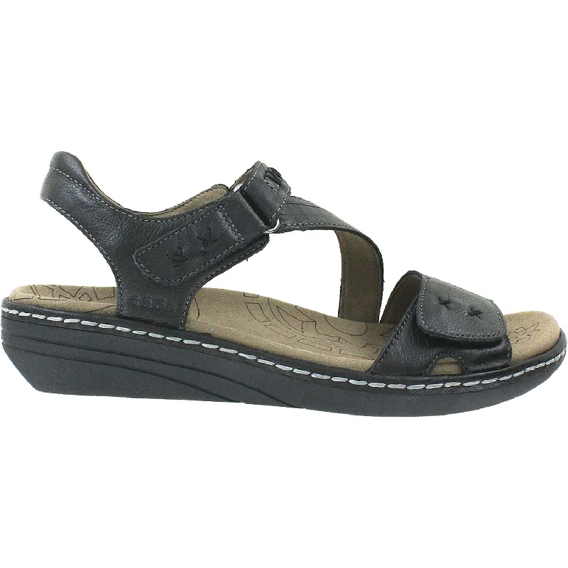 Men's sandals with a removable insole for cleaningWomen's Taos Zenith Black Leather
