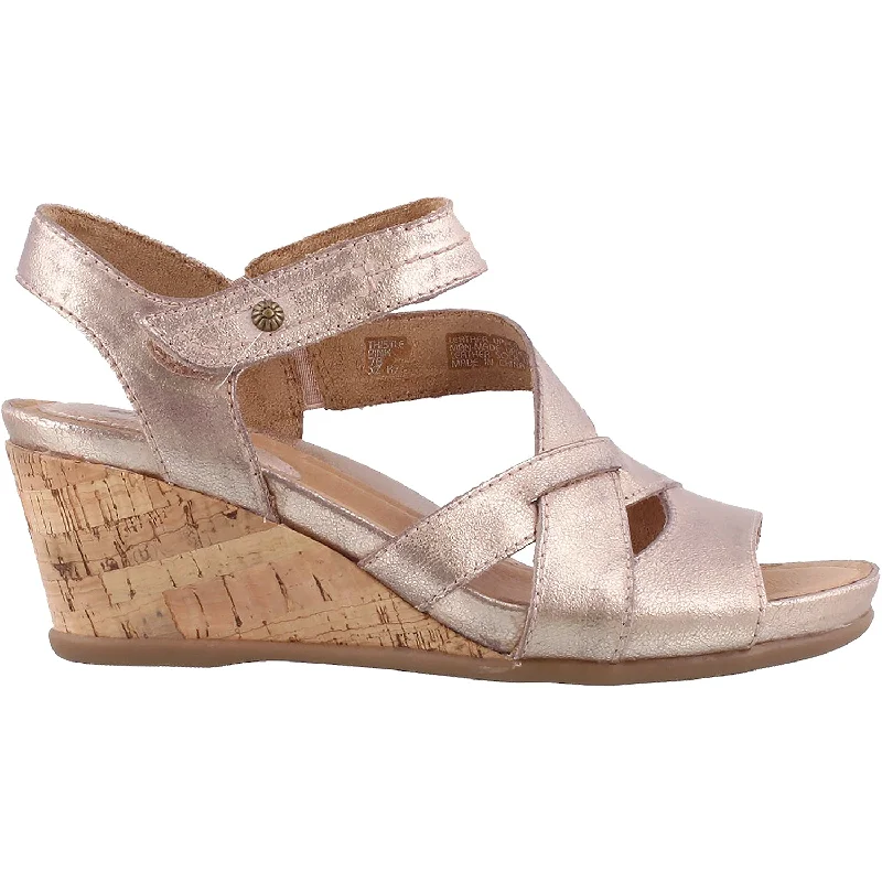 Men's leather sandals with an adjustable strapWomen's Earth Thistle Pink Leather