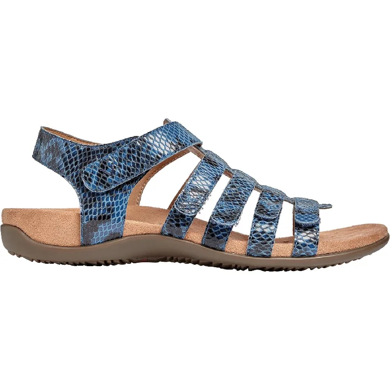 Flip - flop style men's sandals for beach wearWomen's Vionic Harissa Indigo Snake Leather