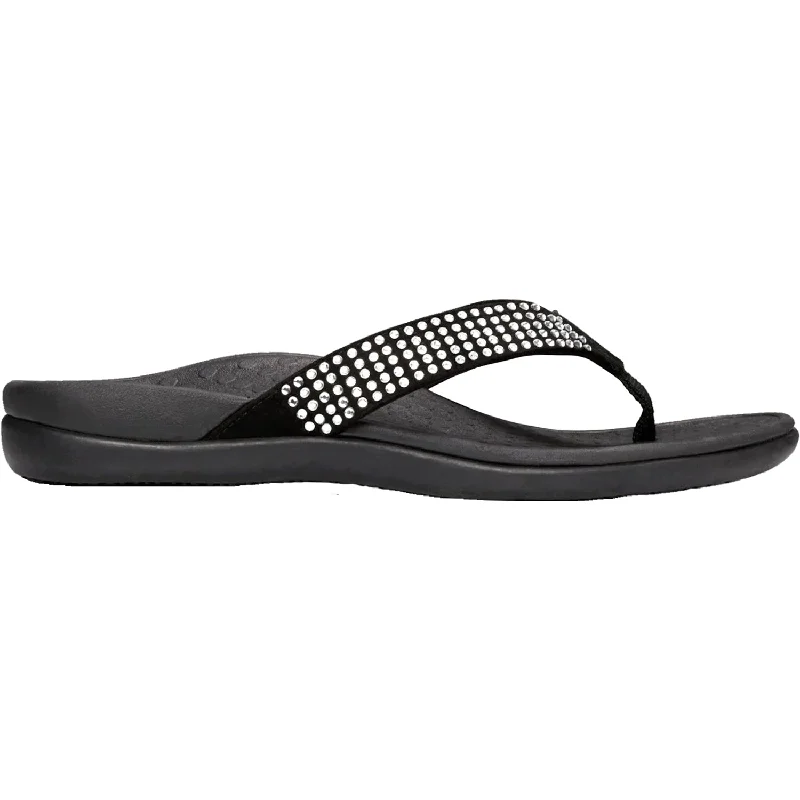 Men's sandals with a shock - absorbing insoleWomen's Vionic Tide Rhinestones Black Suede