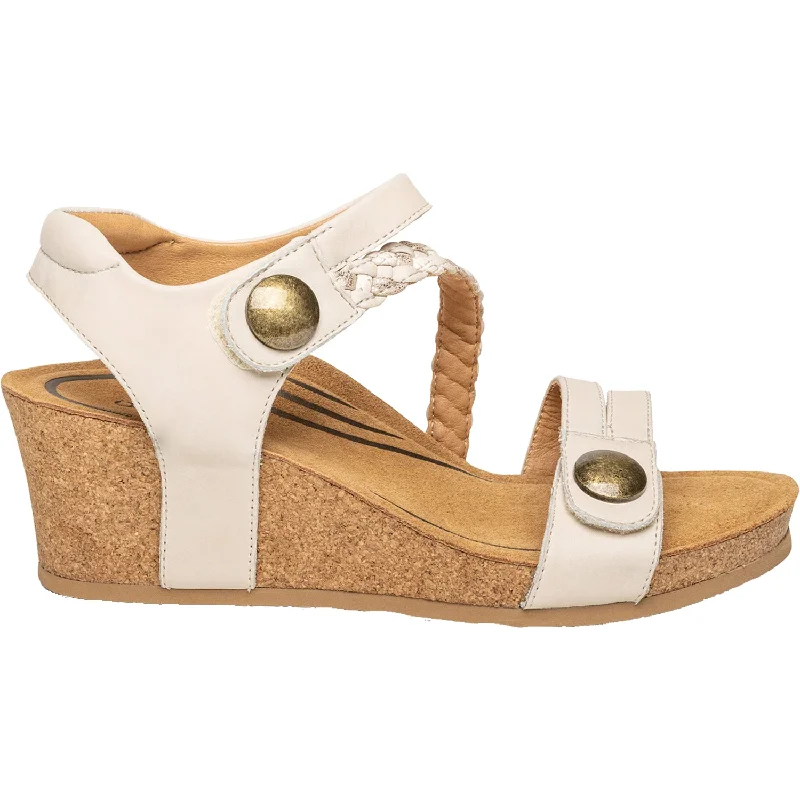 Men's leather sandals with an adjustable strapWomen's Aetrex Avril White Leather