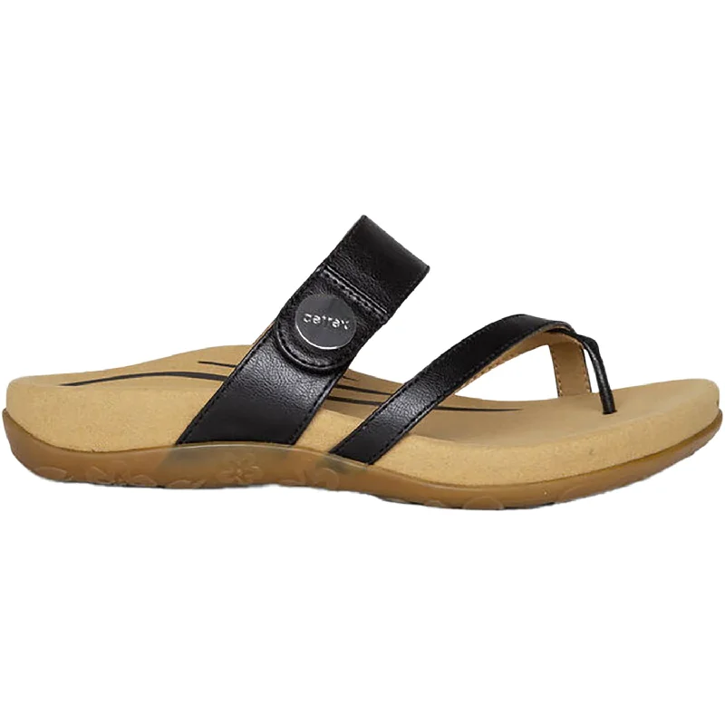 Men's sandals with a removable insole for cleaningWomen's Aetrex Izzy Black Synthetic