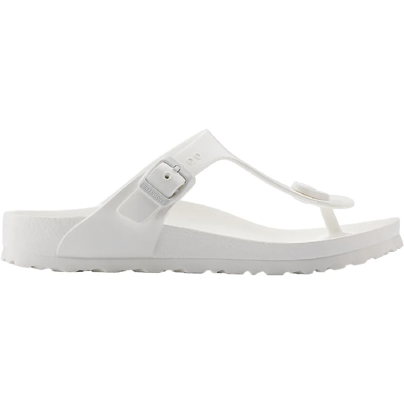 Men's sandals with a stretchy strap for a better fitWomen's Birkenstock Gizeh Essentials White EVA