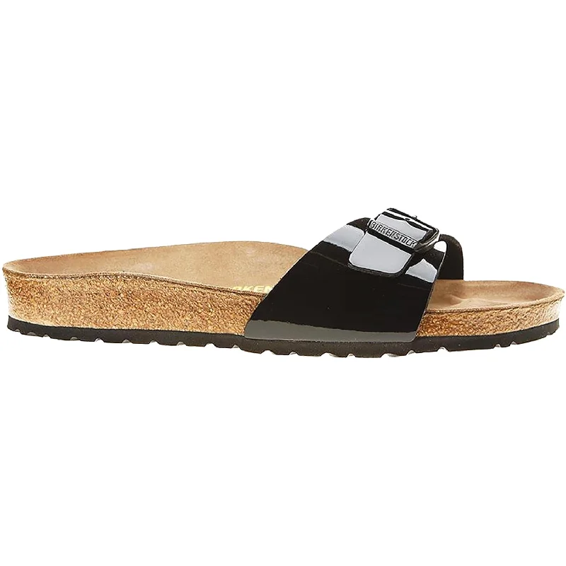 Men's sandals with a leather lining for comfortWomen's Birkenstock Madrid Black Patent Birko-Flor