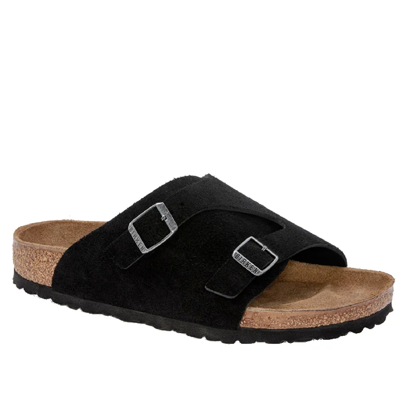 Flip - flop style men's sandals for beach wearWomen's Birkenstock Zurich Black Suede Flip - flop style men's sandals for beach wearWomen's Birkenstock Zurich Black Suede