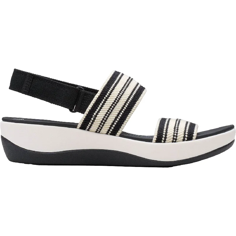 Men's sandals with a decorative buckle or charmWomen's Clarks CS Arla Stroll Black Multi Knit Synthetic