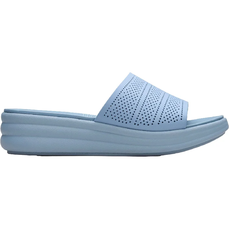 Men's sandals with a cushioned footbedWomen's Clarks Drift Twist Light Blue Synthetic